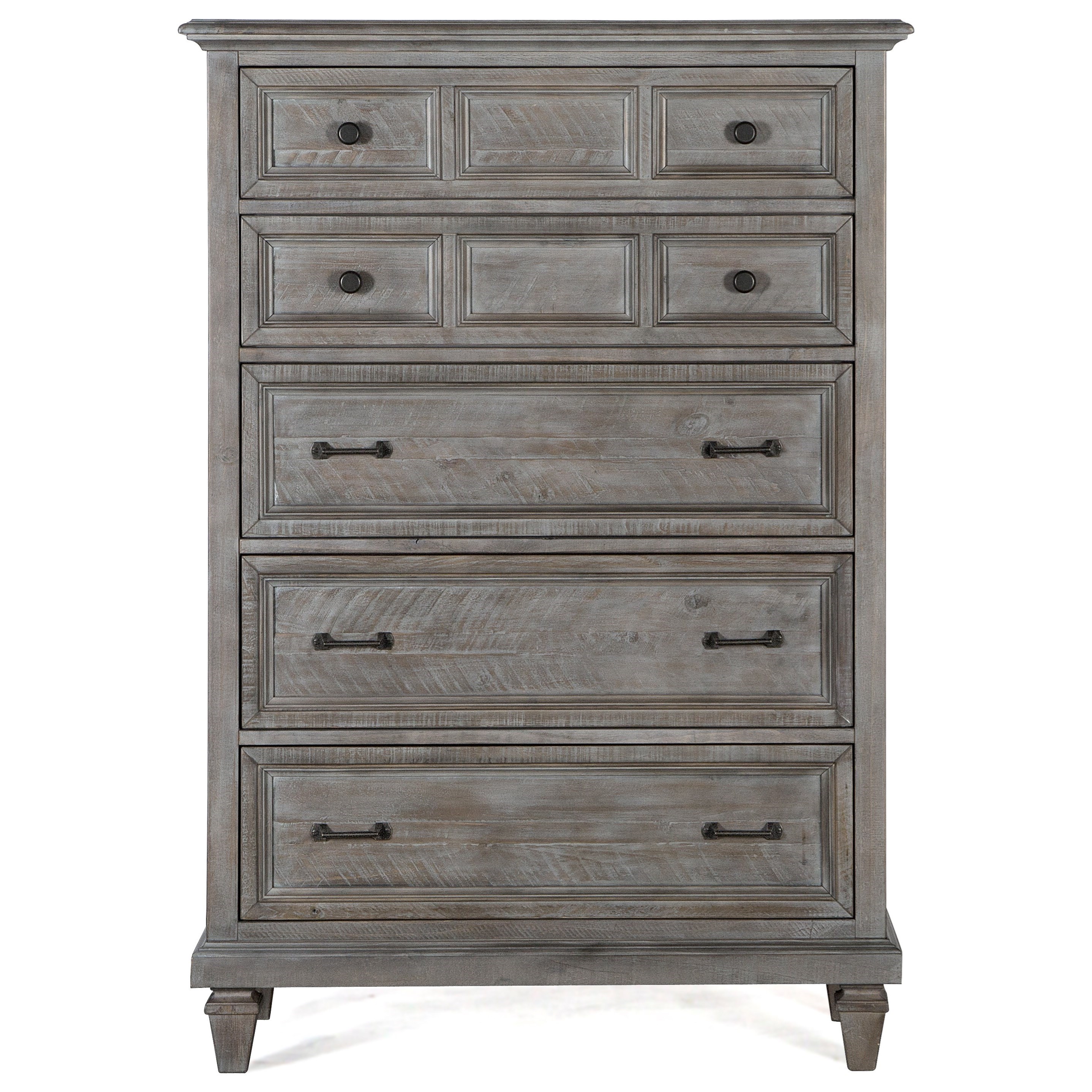 Magnussen Home Lancaster Rustic Chest with Five Drawers Mueller